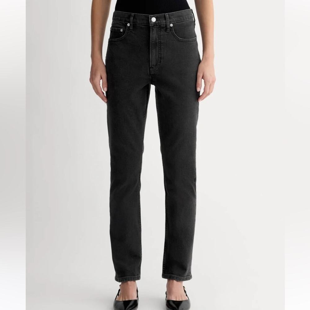 Everlane High-Rise Ankle Jeans Washed Black Size 26 Women’s Ankle Cut Stretch
